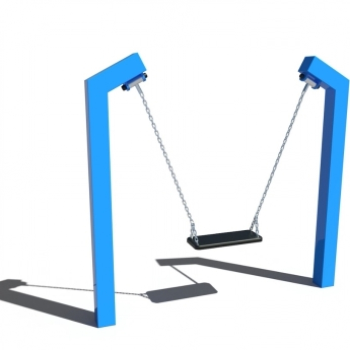 FÉM oszlopos mini hinta laphintával