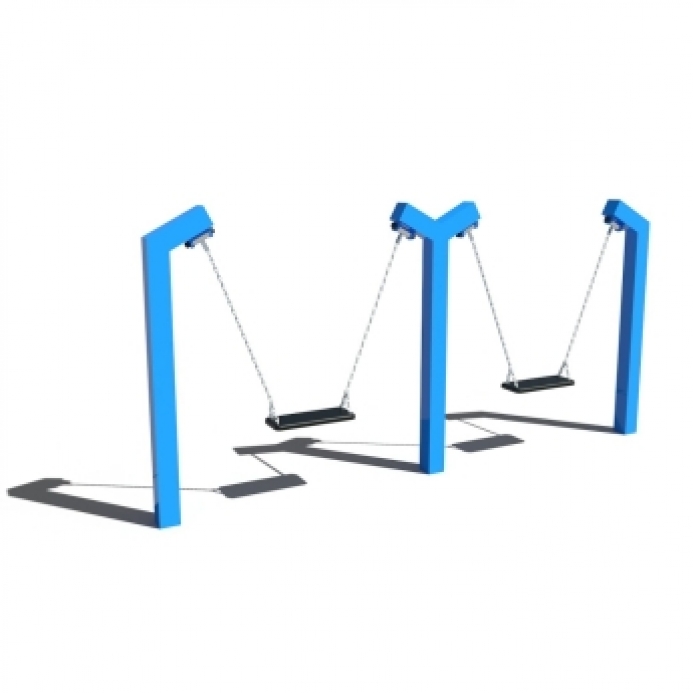 FÉM oszlopos mini DUPLA hinta laphintával