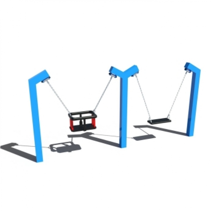 FÉM oszlopos mini hinta laphintával és babahintával