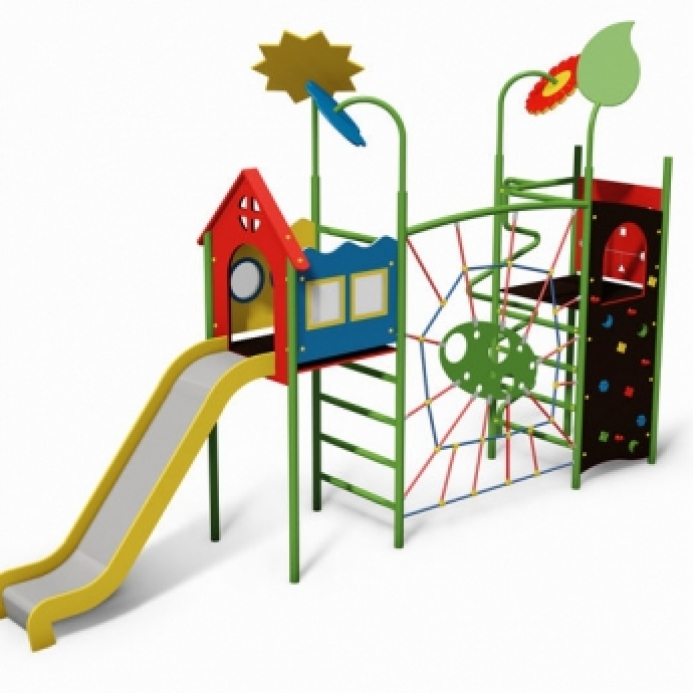 Fém kisházikó mászófalas bástyával