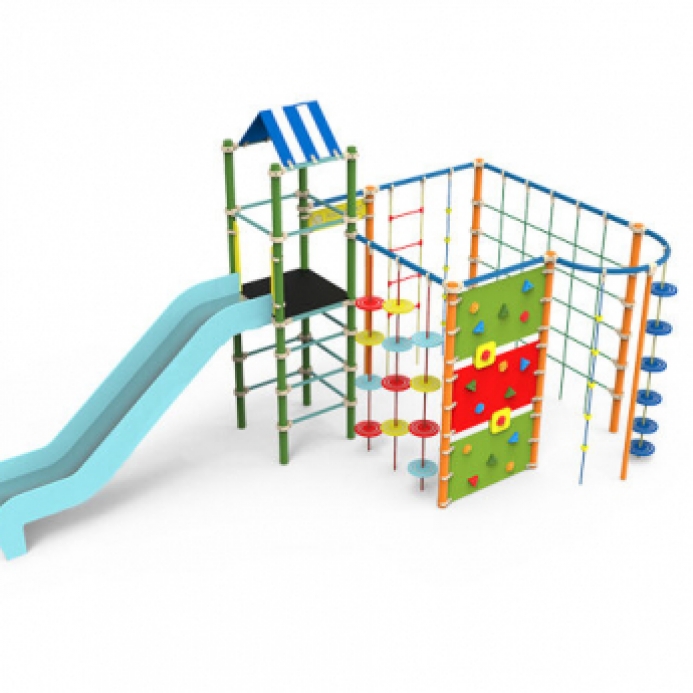 Csúszdás mászókás  torony