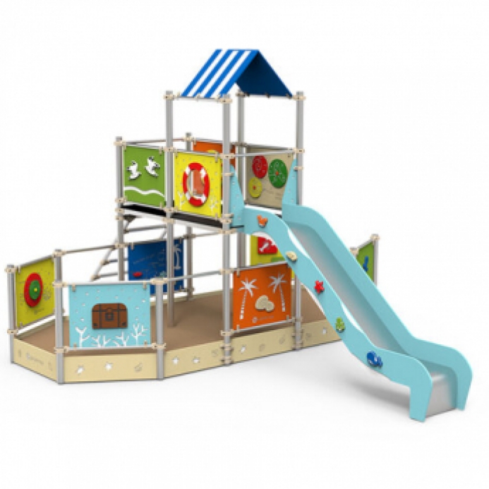 Moduláris csúszdás homokozó