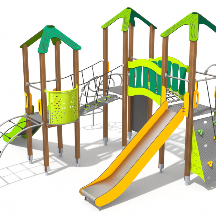 Három torony íves és ferde híddal