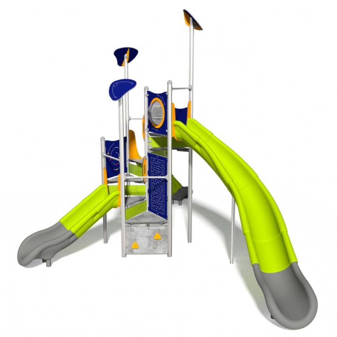 INOX iker bástyák három csúszdával