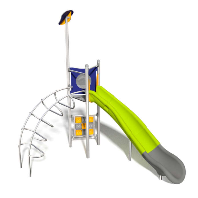 Inox  bástya íves létrával