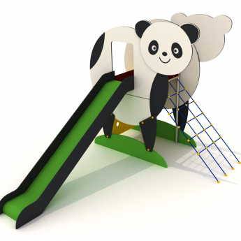 Panda csúszda rozsdamentes fém vázzal