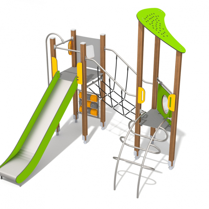 Torony bástyával ferde kötél híddal