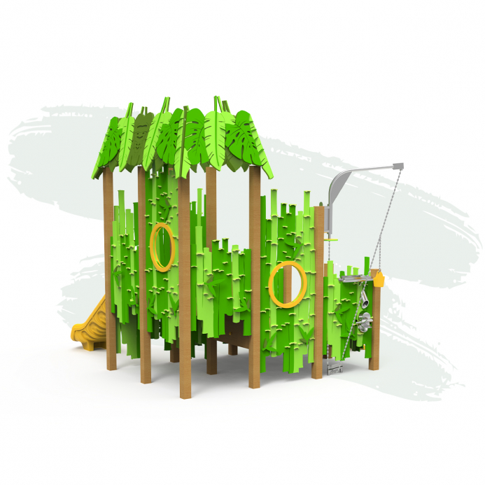 Erdő torony homok felhúzóval