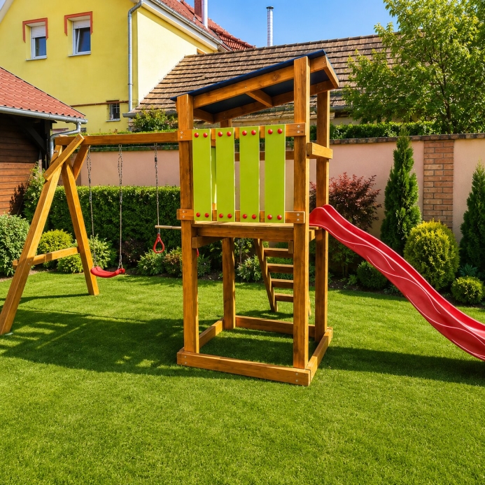 Szimpla torony ferde tetővel - Kezelés mentes  HDPE UV álló műanyag panelekkel