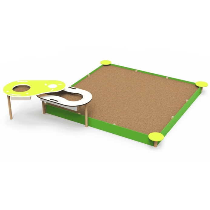 Álló PLUSZ homokozó 2,5m x 2,5m)