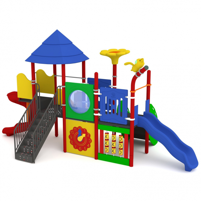 Fém vár sátor tetővel csiga csúszdával