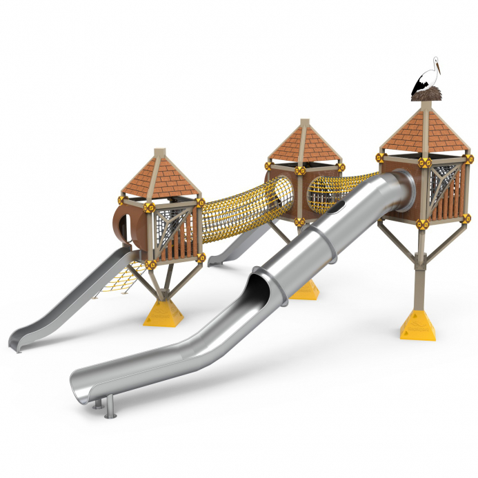 3 Madárfészek 3 csúszdával