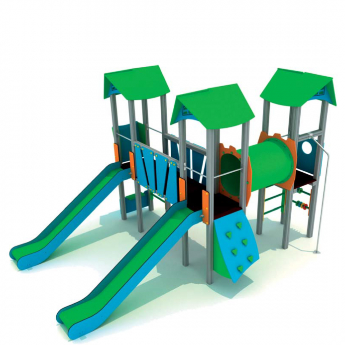 Három tornyú vár átjárókkal