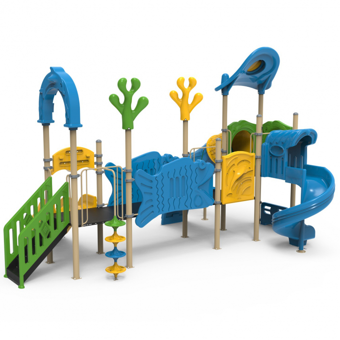 Dupla bástya sima cső és spirál csúszdával