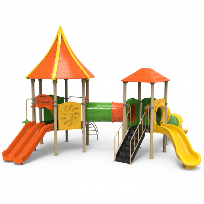 Dupla torony alagúttal 4 csúszdával