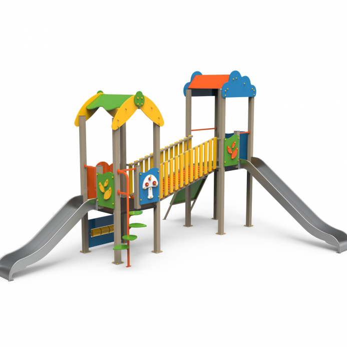 Duplikált vár vidám tetőkkel