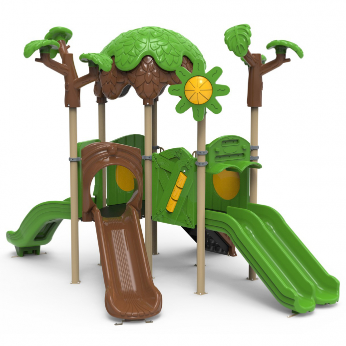 Dzsungel torony 4 csúszdával kicsiknek