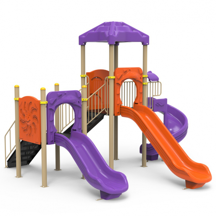 Fém dupla torony 3 csúszdával