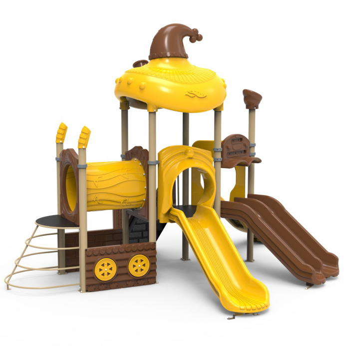 Kisvonat 4 csúszdával piciknek