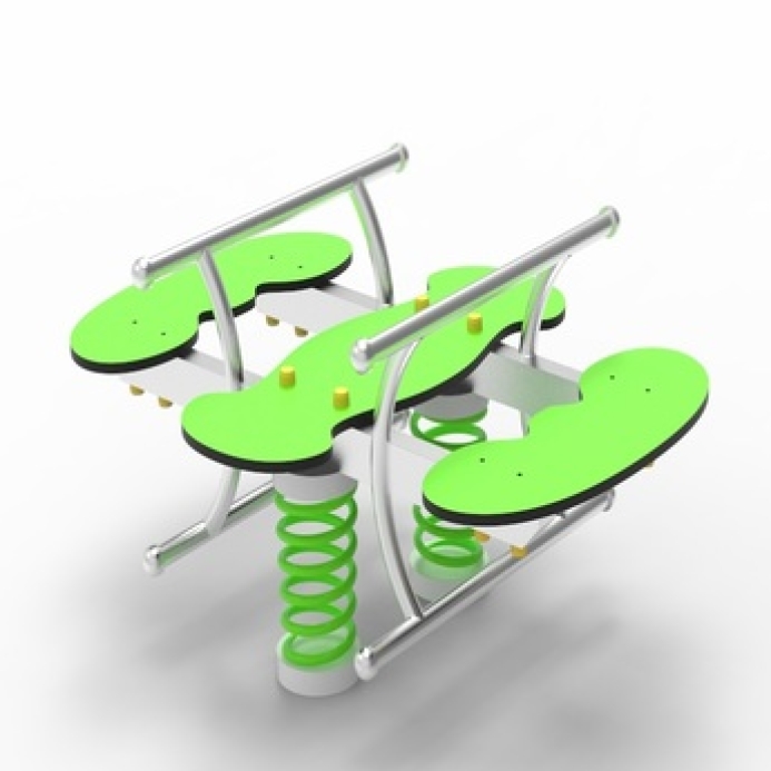 Rozsdamentes FÉM négy üléses rugós játék