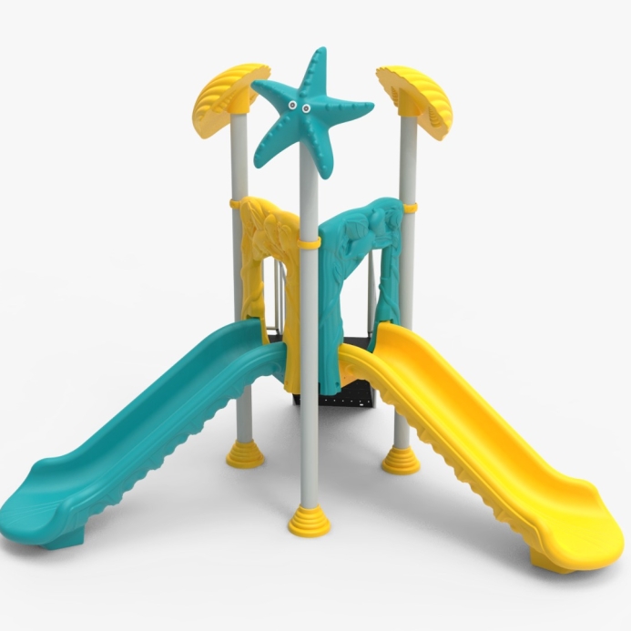 Fém háromszög bástya dupla csúszdával