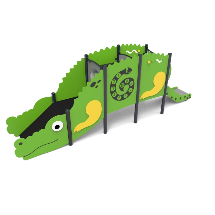 Krokodil csúszda alagúttal kicsiknek