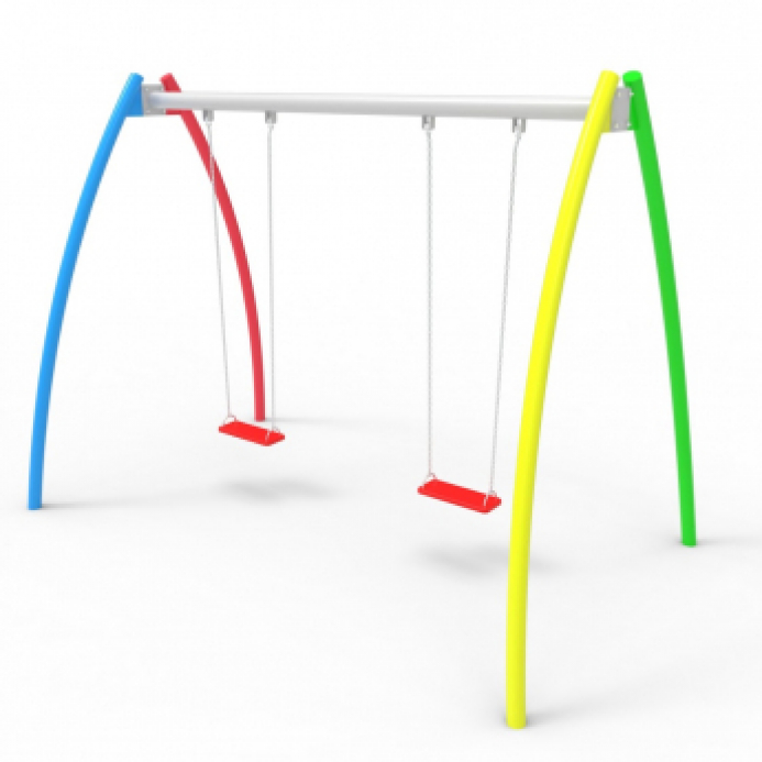 Fém Szivárvány hinta két laphintával