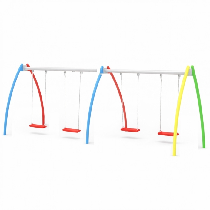 SZIVÁRVÁNY FÉM DUPLA HINTA