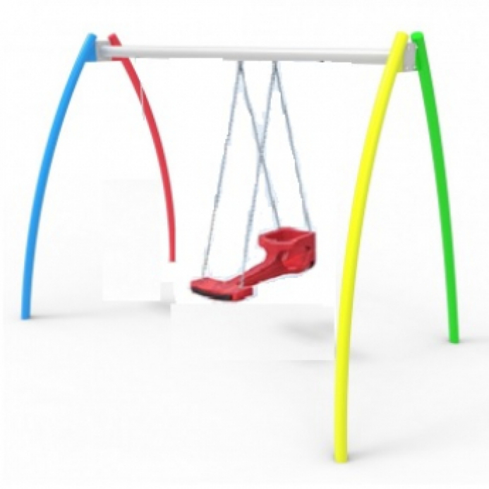 FÉM Szivárvány  BABA-MAMA hinta Prémium hintaülőkével