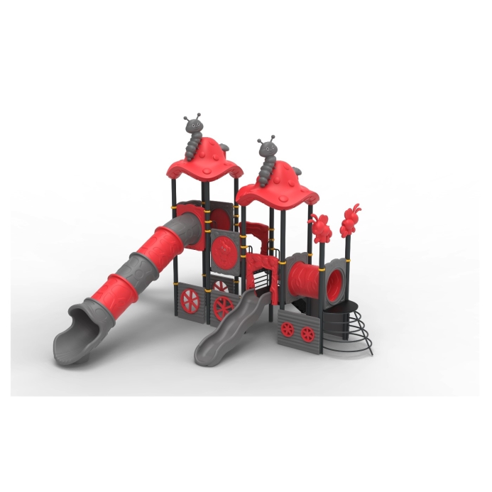 Lokomotív óriás cső csúszdával