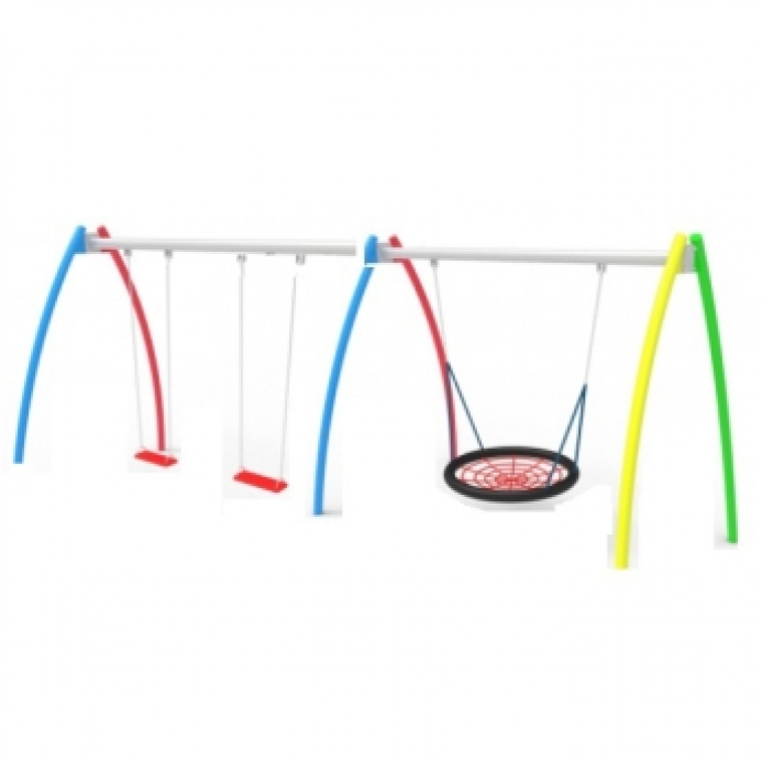 Szivárvány Fém Kombinált hinta 120as fészekkel