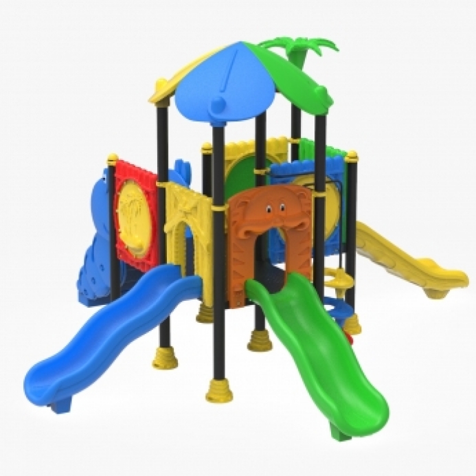 Faleveles dupla torony 3 csúszdával