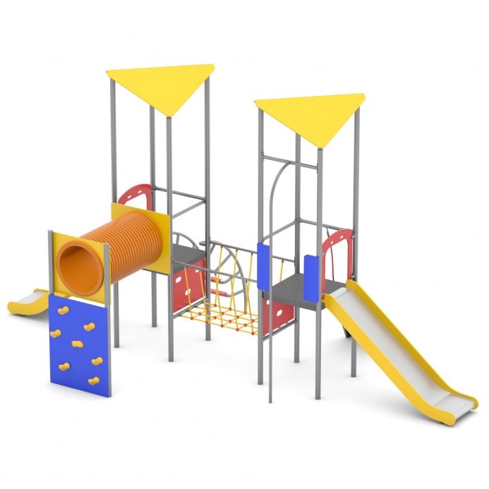 Fém dupla torony alagúttal nagyoknak