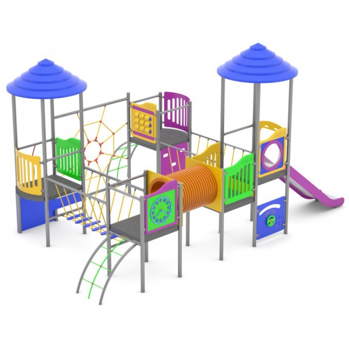 Fém négy tornyú vár átjárókkal