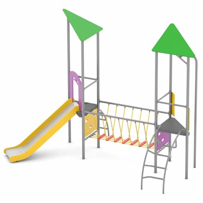 Fém Dupla torony kötélhíddal