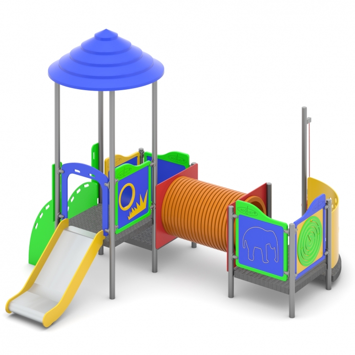 Fém duplatorony alagúttal piciknek