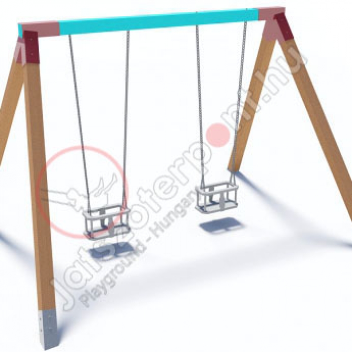 Hintaállvány két babahintával