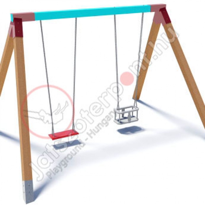 Hintaállvány egy baba- és egy laphintával