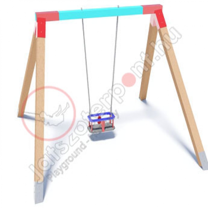 Egyszemélyes hintaállvány babahintával szerelve