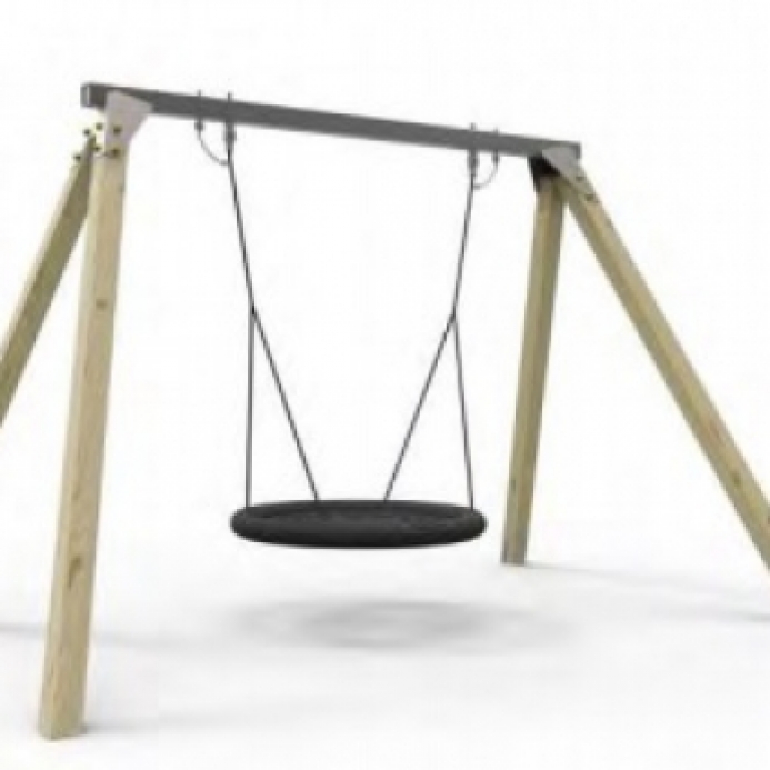 Fém felső rúddal rendelkező fészekhinta