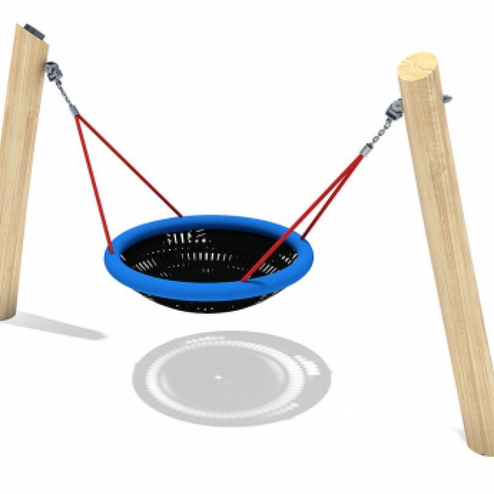 Mini oszlopos fészekhinta 120cm -es kosárral
