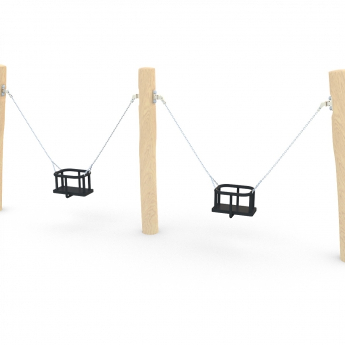 Oszlopos mini két babahinta