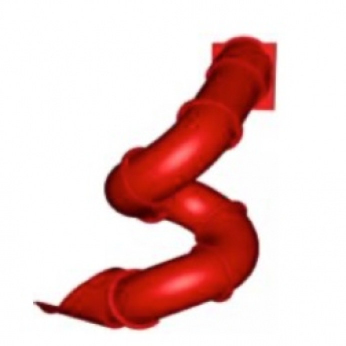 Cső formájú  elemes SPIRÁL csúszda - különböző hosszban