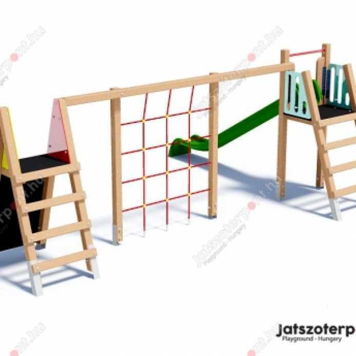 Mászókás csúszda hálóval