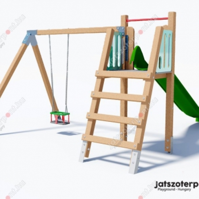 Állványos hinta csúszdával