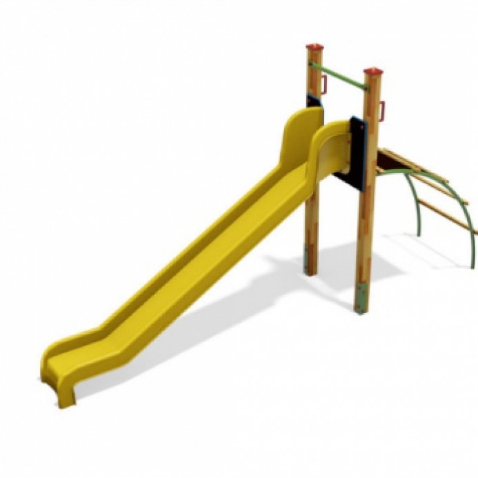 Állványos csúszda íves létrával