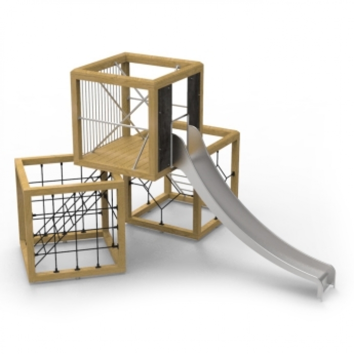 Tripla mászó kockák csúszdával