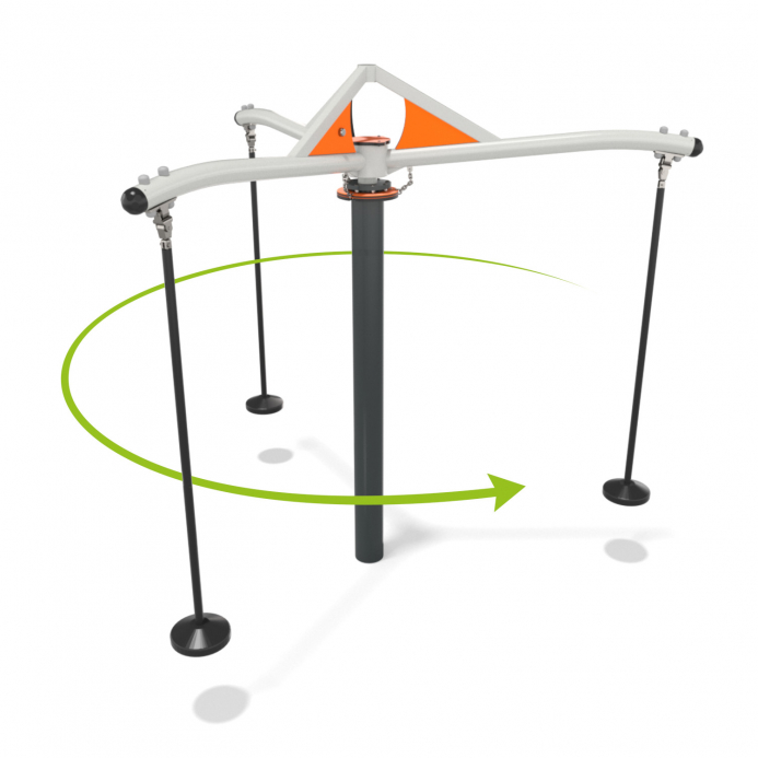 Három üléses forgó tányérhinta