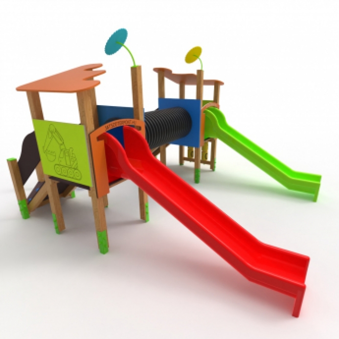 Mini dupla torony alagúttal láncos lépegetővel