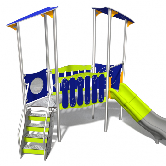 INOX dupla torony fix híddal